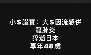 大S徐熙媛病逝，终年48岁